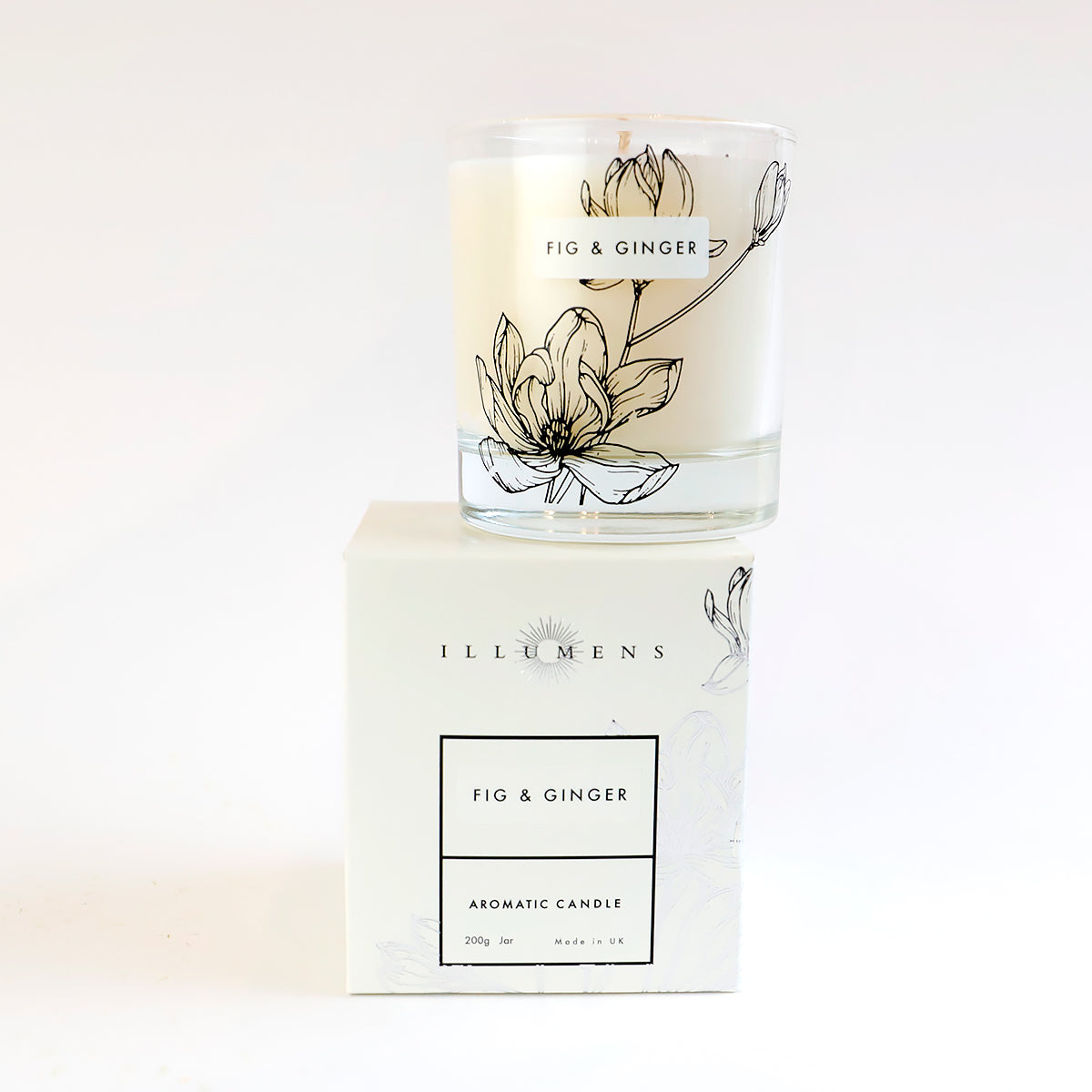 White box with candle on top