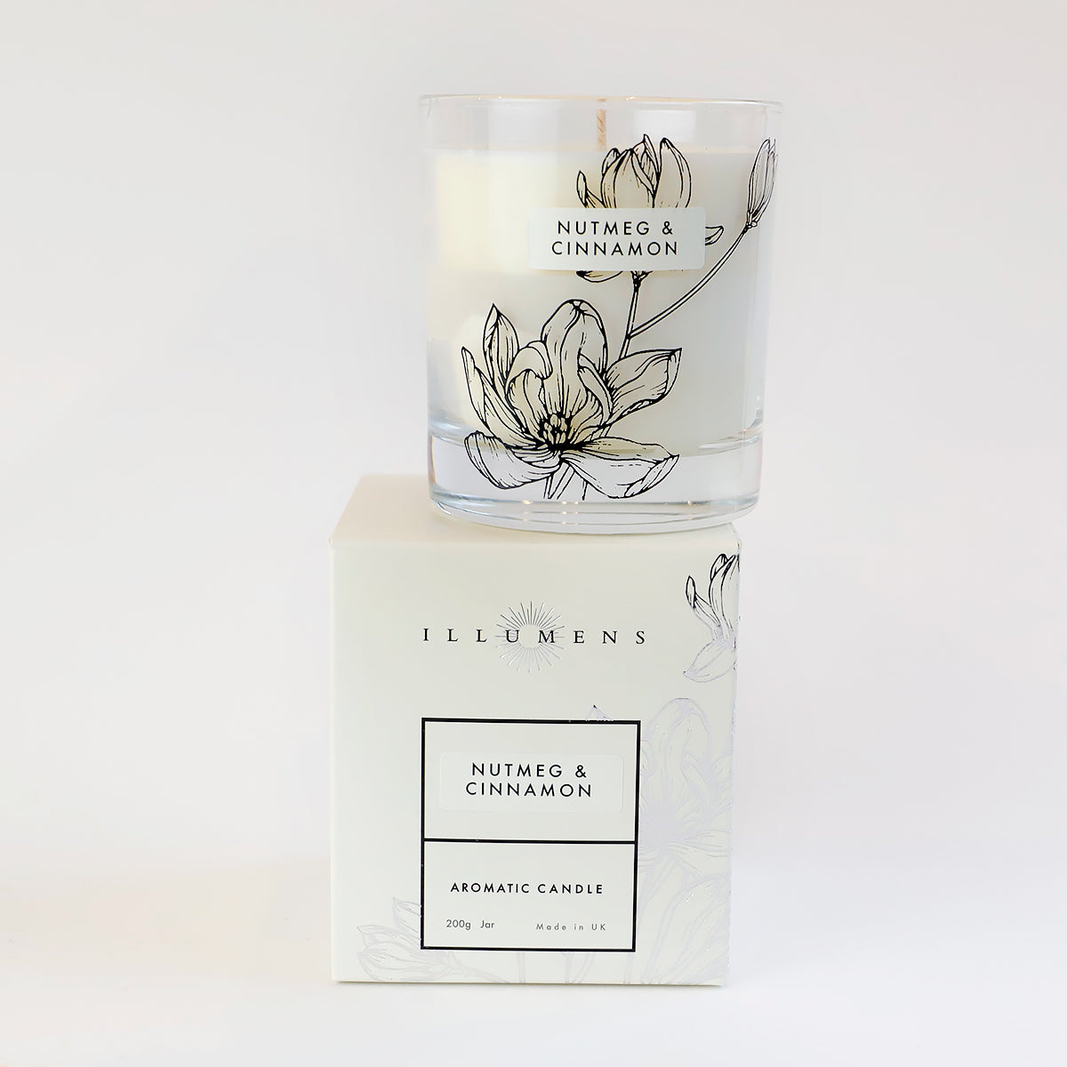 A white box with a candle on top